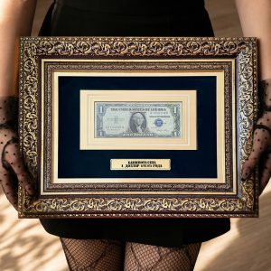 1 доллар США 1935 Silver Certificate — доллар в рамке, коллекционная банкнота