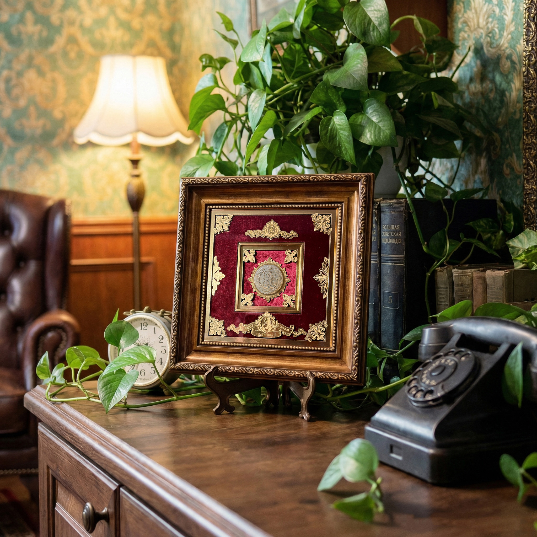 5 копеек 1789 АМ, Екатерина II XF+ Биткин 859 В эксклюзивной золотой рамке — изображение 4